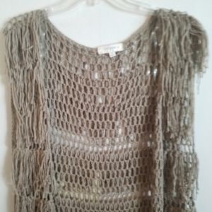 Brown Fringe Vest